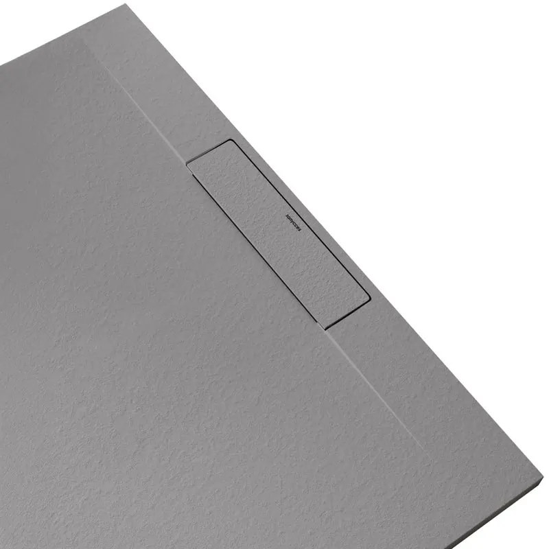 Piatto doccia SANYCCES in resina Siena grigio L 70 x L 100 cm opaco effetto pietra