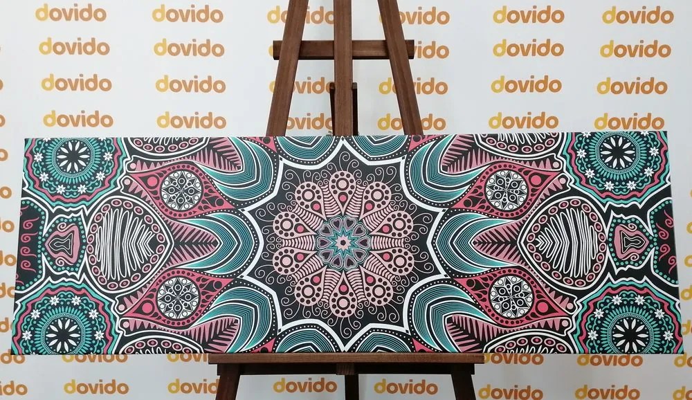 Stampa su tela – Mandala indiana con motivo floreale