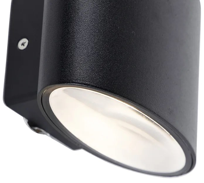 Lampada da parete per esterni moderna nera con LED IP44 - Ovum