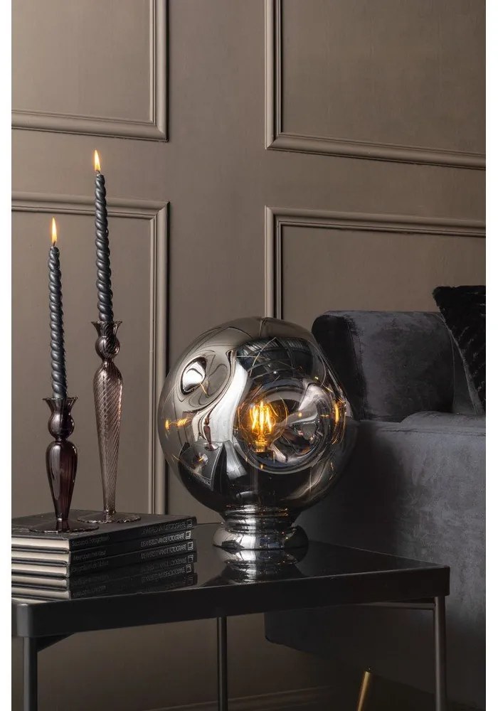 Candeliere in vetro grigio, altezza 17 cm Swirl - PT LIVING