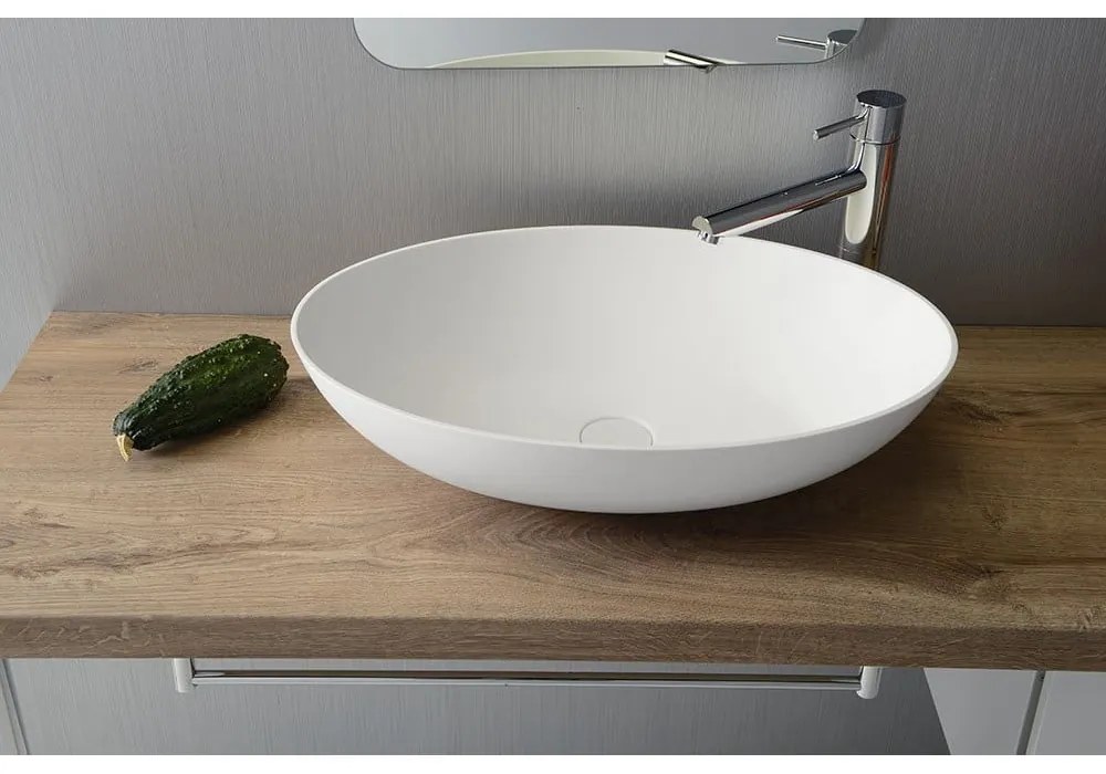 Lavabo in ceramica bianca , 60 x 40 cm Thin - Sapho