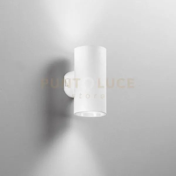 Applique biemissione led polo bianca tonda 16w 1960lm cct 3000k / 4...