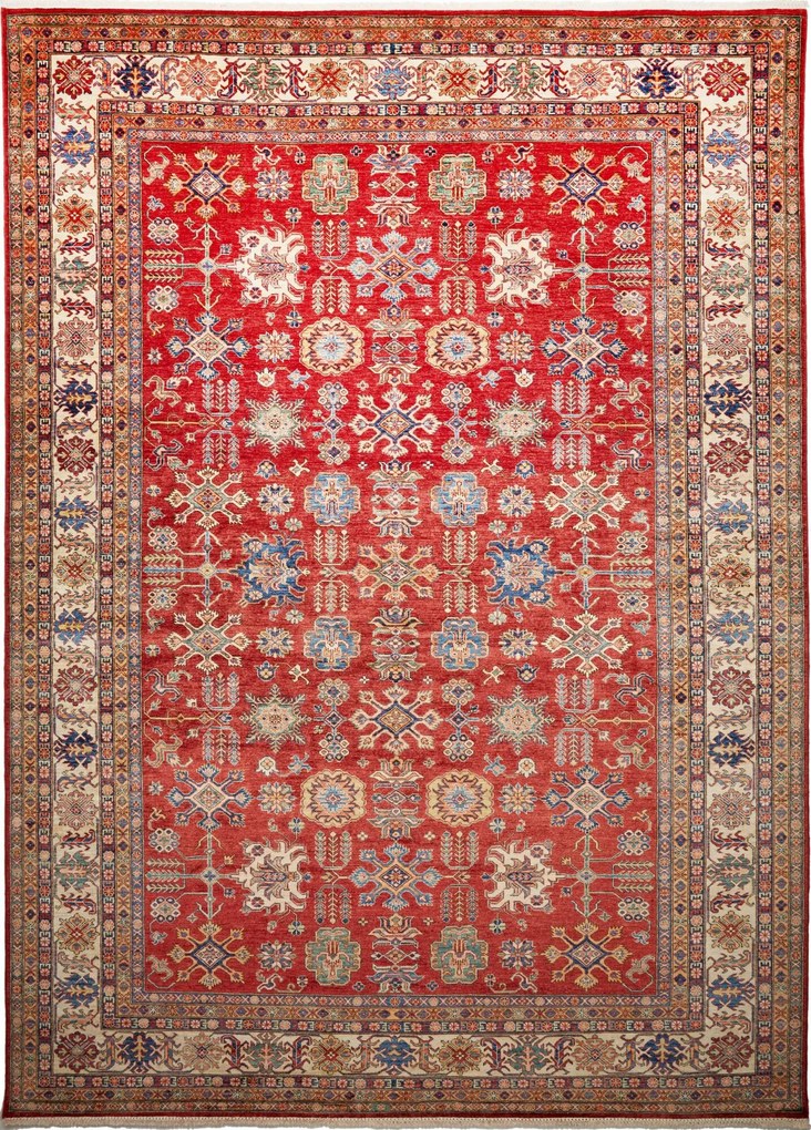Kazak Tappeto orientale 300x410 Rosso (Pakistan) Annodato A Mano