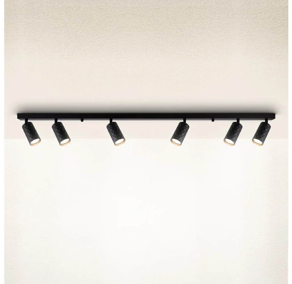 Brilagi - Plafoniera con 6 faretti SELE DIAMANT 6xGU10/30W/230V nero