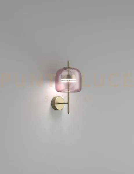 Jube applique a parete s ametista chiara trasparente oro satinato 2...