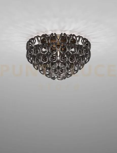Giogali lampadadario a soffitto 60 cristallo nickel nero e bronzo o...