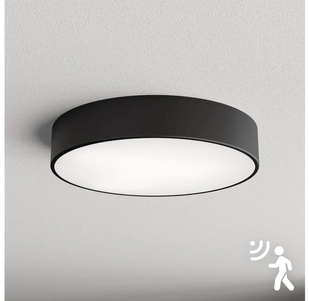 Brilagi - Plafoniera con sensore CLARE 3xE27/40W/230V diametro 40 cm nero