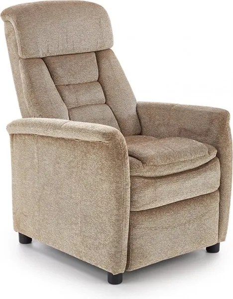 Poltrona reclinabile Jordan in tessuto beige - H106 cm