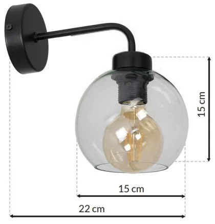 Applique SOFIA 1xE27/60W/230V limpida