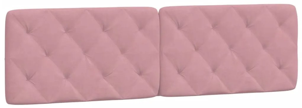 Letto con materasso rosa 180x200 cm in velluto