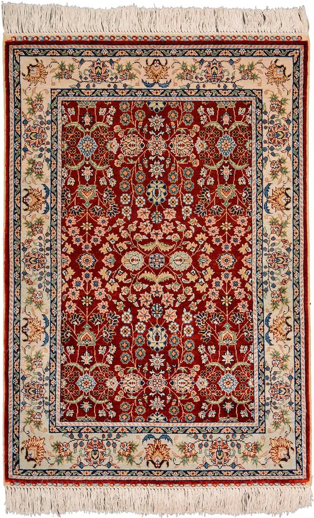 Hereke Tappeto 90 x 60 Beige (Cina) Annodato A Mano