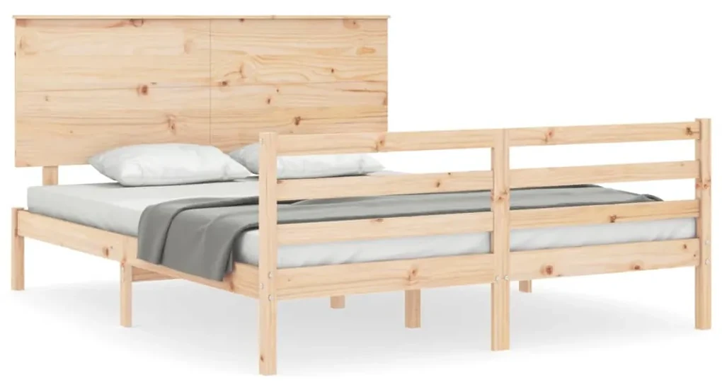 Giroletto con testiera king size in legno massello