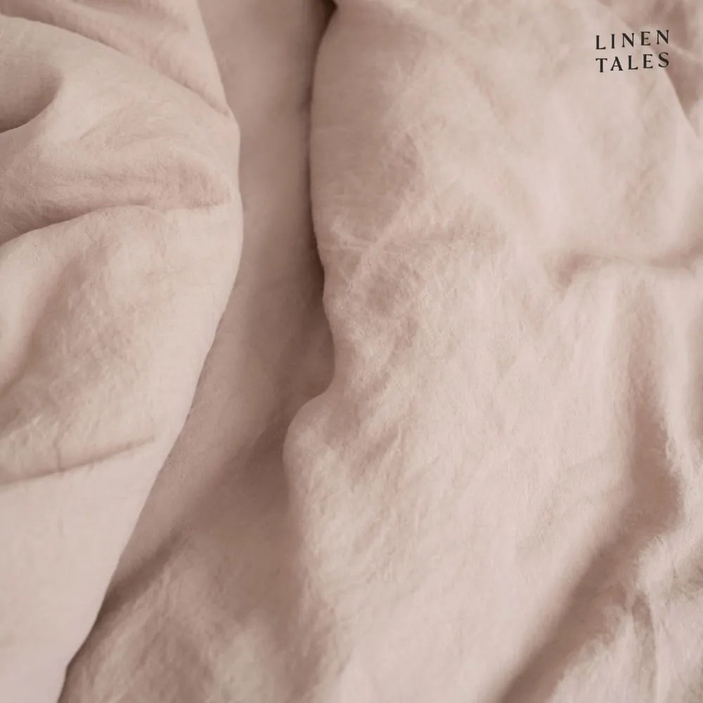 Federa di lino marrone chiaro con bordo a righe , 50 x 60 cm Portobello - Linen Tales