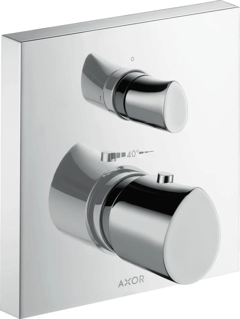 Set Esterno miscelatore doccia Termostatico a muro senza parte incasso cromo Hansgrohe AXOR Starck Organic 12716000