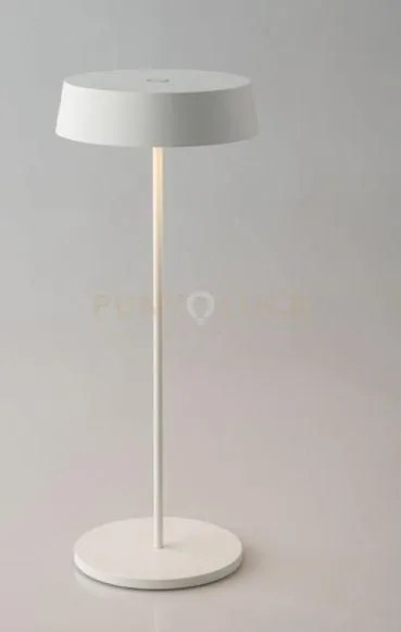 Lampada da tavolo ricaricabile cocktail bianco in metallo led 20,2w...