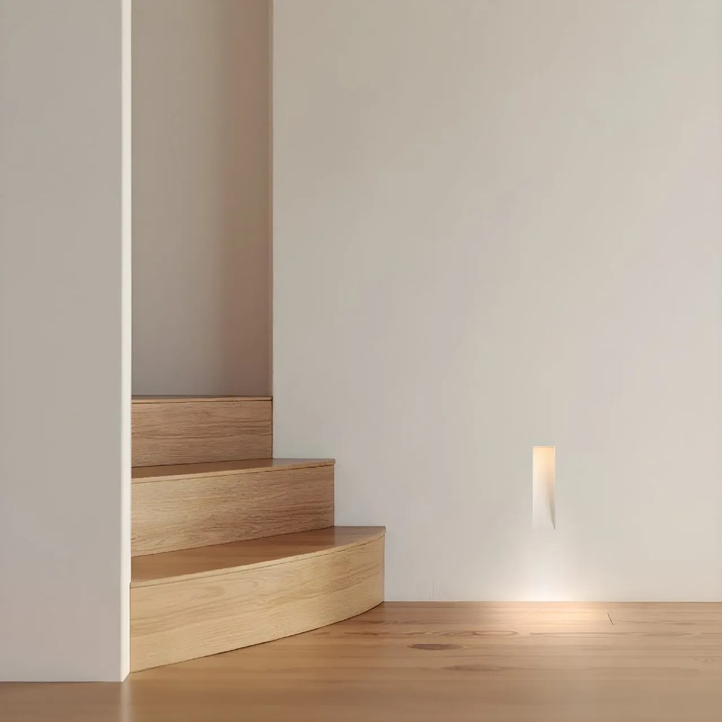 Segnapasso da Incasso in Gesso Pitturabile Rettangolare GU10