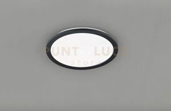 Camilla h2o plafoniera led tonda bordo nero dimmerabile con interru...