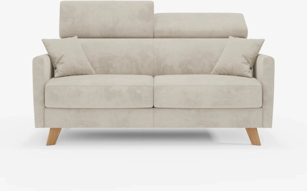 Francy divano letto con poggiatesta regolabili - 100% sfoderabile in elegante tessuto smacchiabile T30