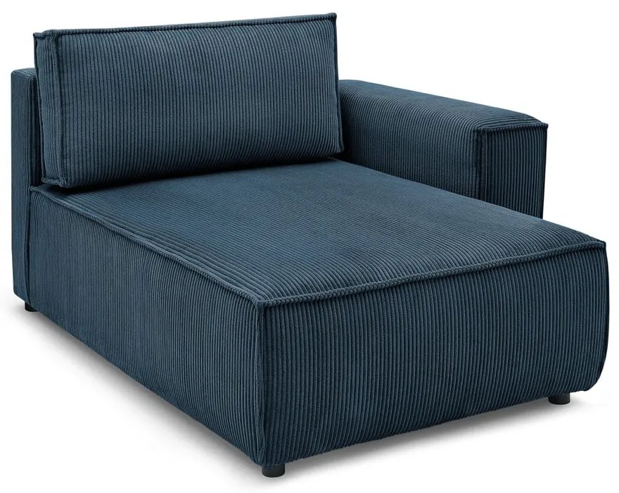 Modulo del divano in velluto a coste blu scuro, angolo destro Nihad modular - Bobochic Paris