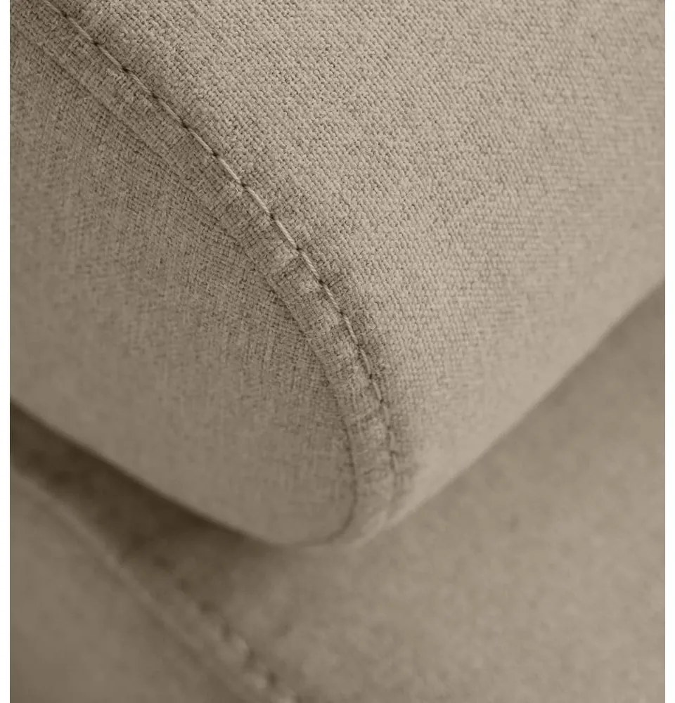 Divano angolare beige allungabile/con contenitore (con penisola a sinistra/a L) Anton – ELTAP