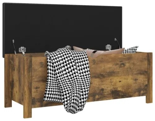 Contenitore con Cuscino Rovere Fumo 105x40x45cm Multistrato