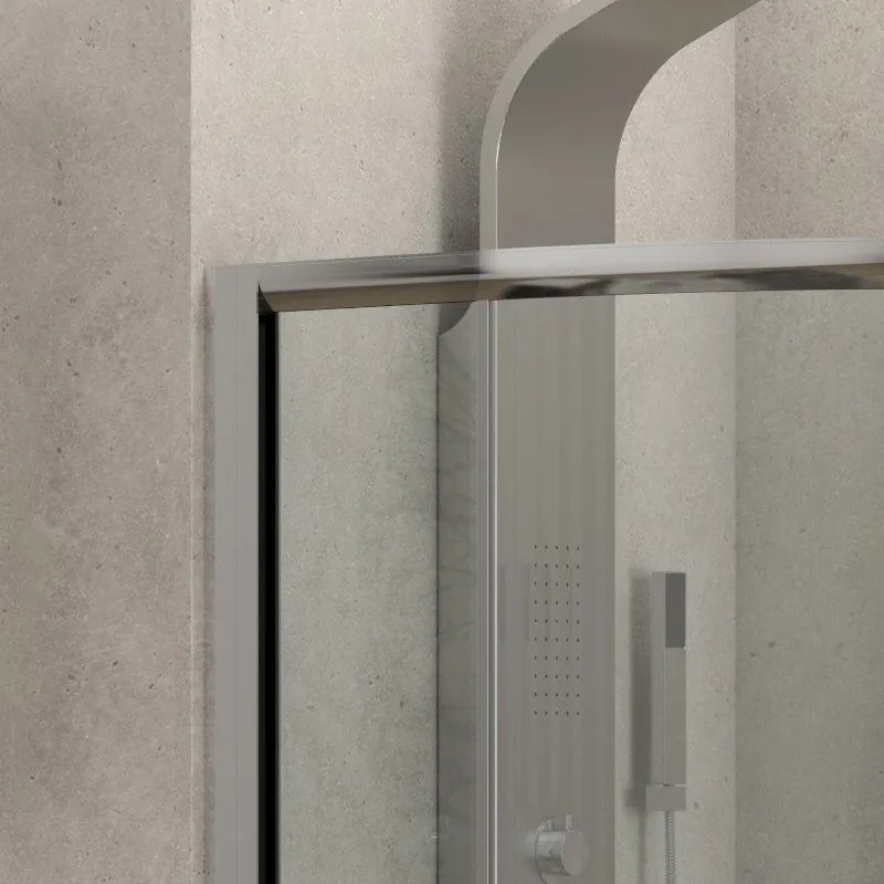 Box doccia semicircolare 80x80 altezza 180cm vetro trasparente | K400 - KAMALU