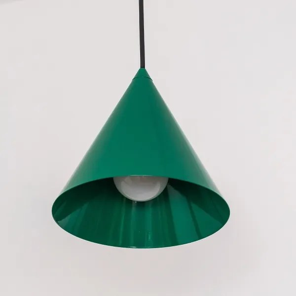 Lampadario a sospensione con cavo ETNA II 1xE27/15W/230V, Ø 18,5 cm, verde