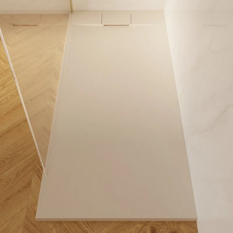 Piatto doccia NEO V2 SENSEA in composito minerale di resina gelificata beige L 70 x L 140 x H 3 cm