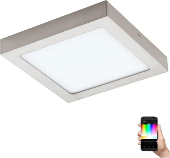 Eglo 33319 - Plafoniera LED RGBW dimmerabile FUEVA-C LED/15,6W/230V 22,5x22,5 cm