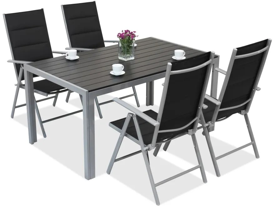 Set da giardino in alluminio Polywood Verona  per 4 persone Garden Point