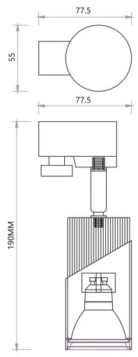 Faretto NEO per sistema a binario 1xGU10/8W/230V nero/oro