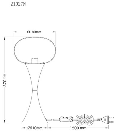 Globo 21027N - Lampada da tavolo LULA 1xE14/25W/230V cromo opaco