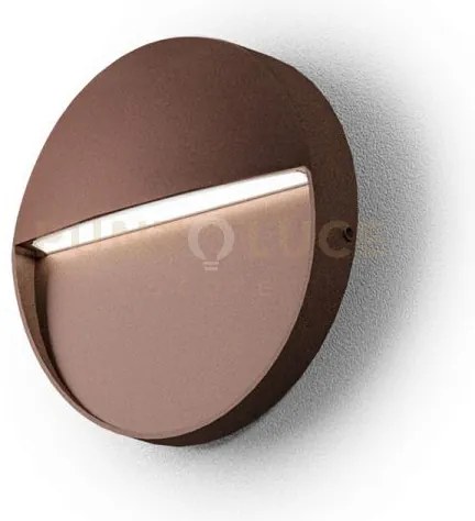 Ges985- segnapassi ruggine a led 4000k 160lm 3w ip65 d.11cm tondo