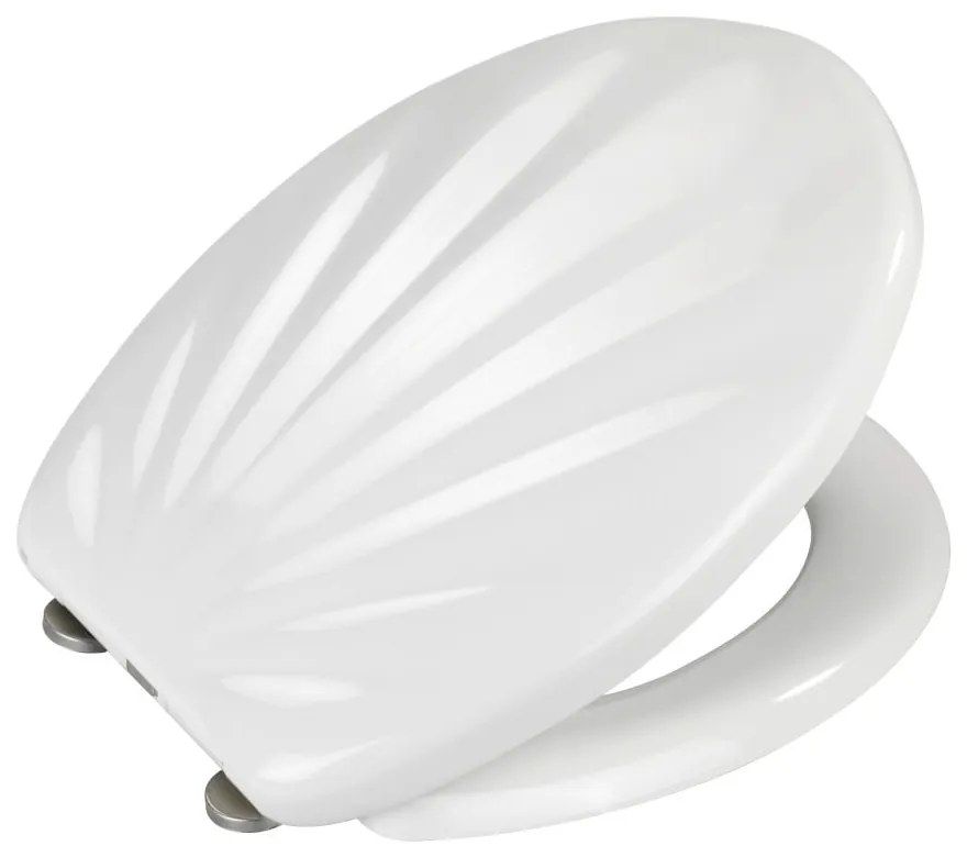 Sedile per wc bianco con chiusura facilitata Premium , 45,5 x 38 cm Sea Shell - Wenko