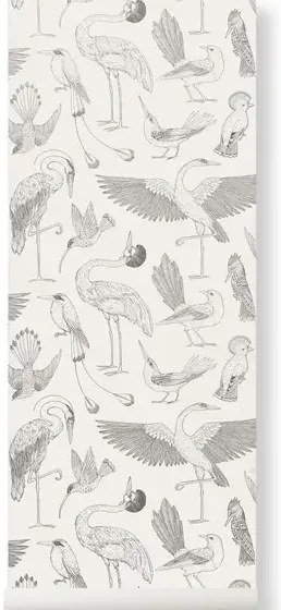 Ferm Living Carta da parati Birds - Off-White