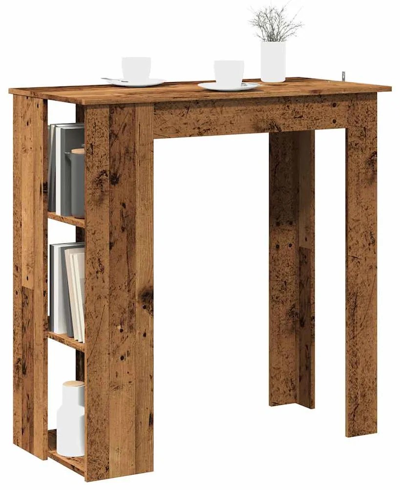 Tavolo Bar Con Ripiano Antico 102x50x103,5 Cm Truciolato /