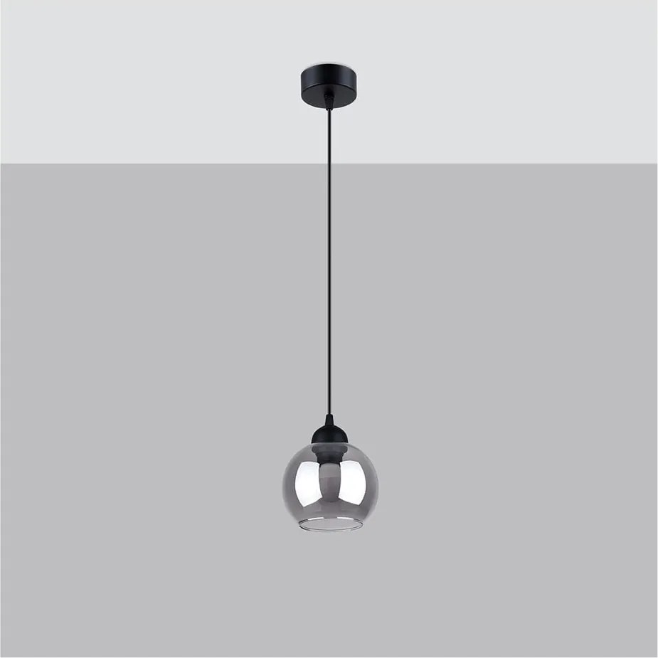 Apparecchio a sospensione nero ø 15 cm Grande - Sollux