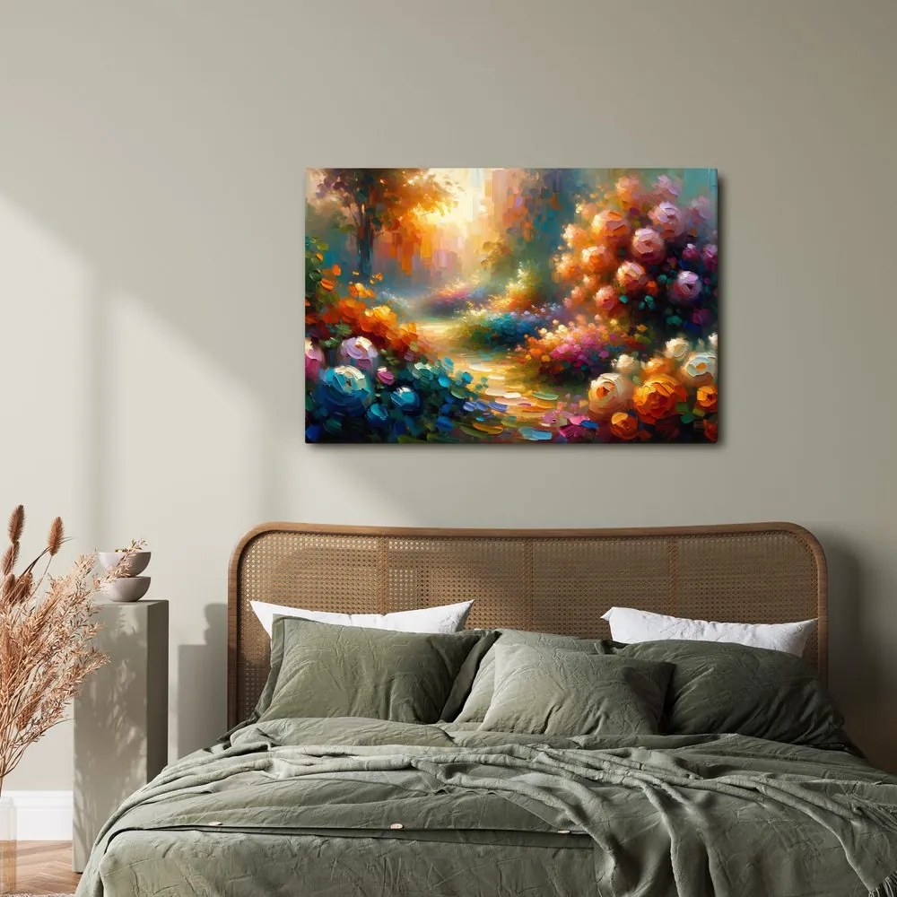 Quadro su tela – Sentiero tra i fiori