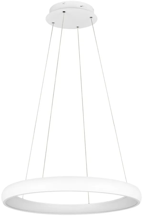 Lampadario bianco a LED dimmerabile con paralume in metallo ø 75 cm Cardona - Trio