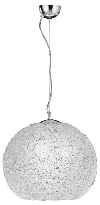Lampadario Neoclassico Astra trasparente paralume cromo 3x E27 Ø45cm LUCE AMBIENTE DESIGN