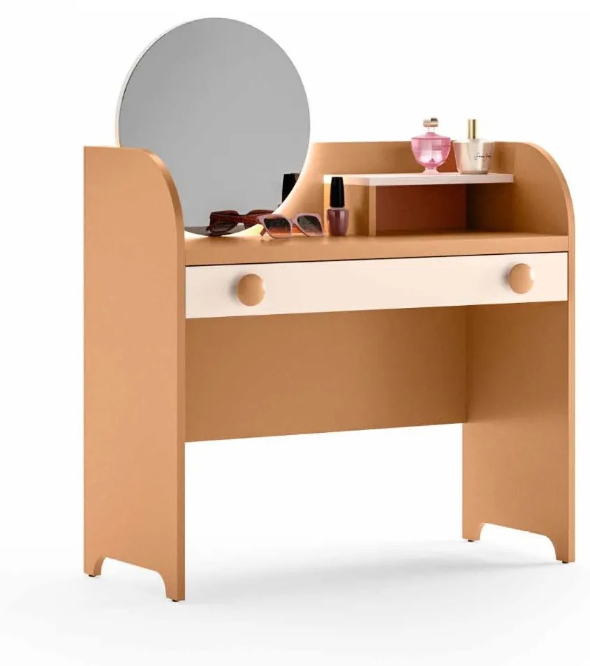 Scrivania da trucco Bet con specchio linea Colorfull disponibile in vari colori
