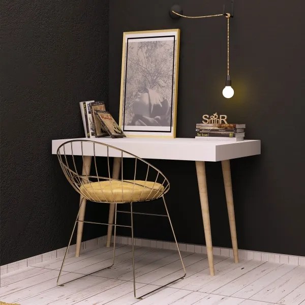 Tavolo da lavoro VERONIKA 74x100 cm bianco/beige