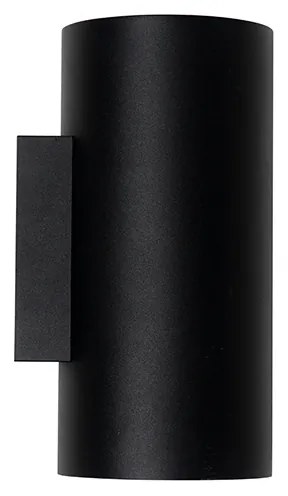 Applique da parete di design nera con oro - Sab