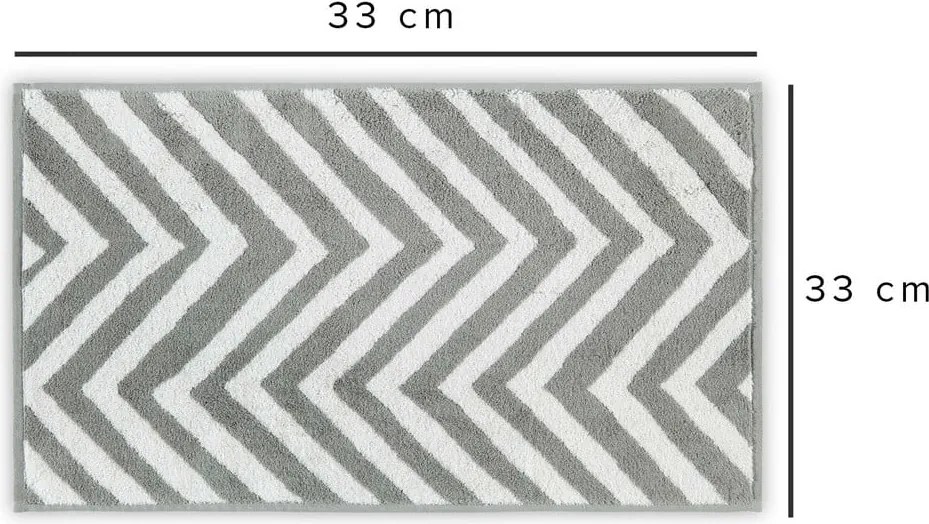 Asciugamano in cotone bianco-grigio 33x33 cm Chevron - Foutastic