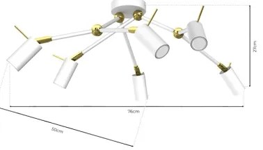 Faretto IRIS 6xGU10/MR11/40W/230V bianco/oro