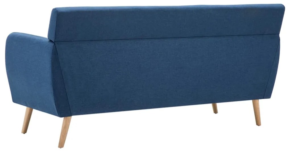 Divano a 3 posti rivestito in tessuto 172x70x82 cm blu