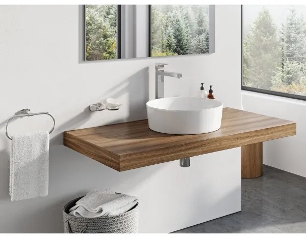 Ravak XJX01140002 - Lavabo da appoggio UNI SLIM 40 cm ceramica/bianco