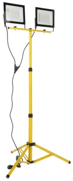 LED Riflettore con il supporto TIGRA 2xLED/100W/230V 4000K IP54 nero/giallo