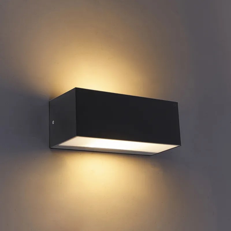 Lampada da parete moderna intelligente nera IP65 con Wi-Fi A60 - Houks