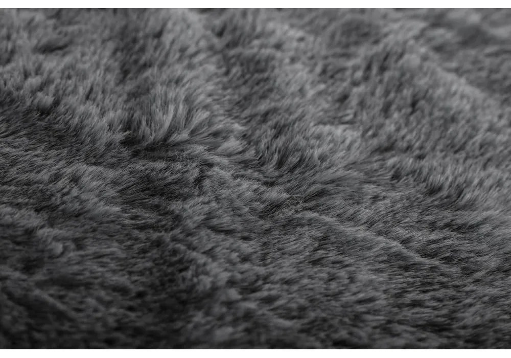 Coperta grigia in pelliccia finta 150x200 cm Ruby – Tiseco Home Studio